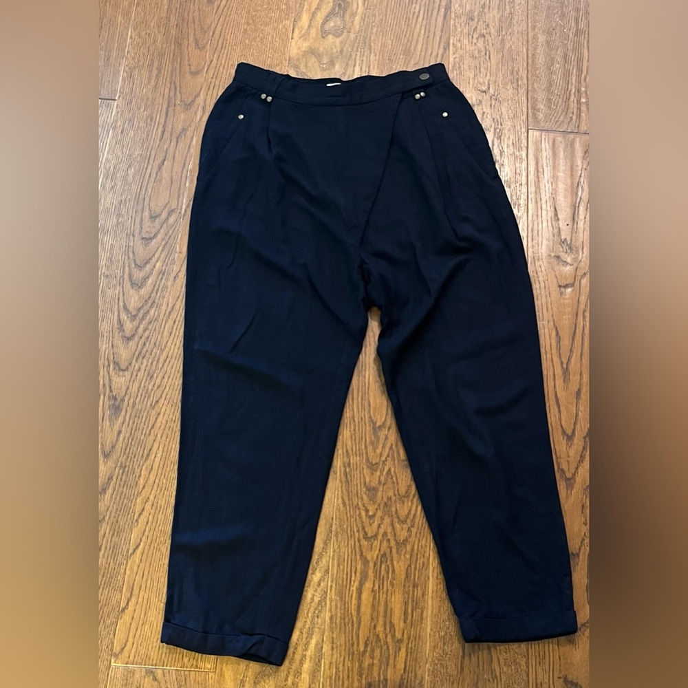 Whistles Black Cropped Trousers